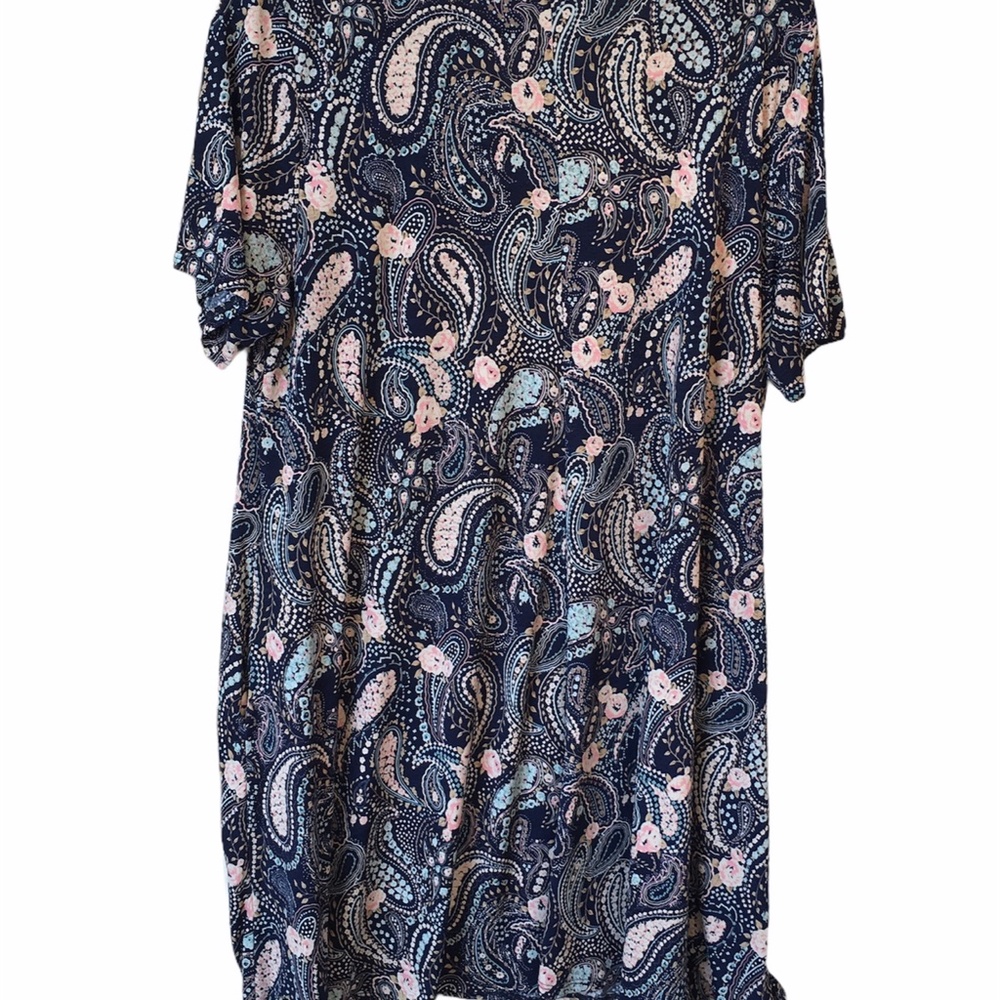 PAISLEY SHORT SLEEVE DRESS WITH POCKETS - Picture 5 of 7